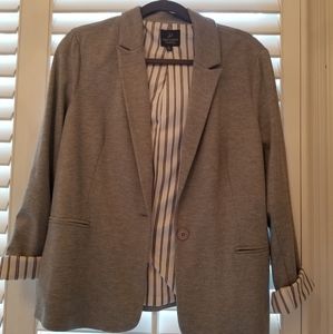 Adrianna papell grey casual jacket medium